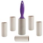 LAFILLETTE Lint Remover, Lint Roller Set for Dog & Cat Hair Removal, Clothes, Furniture, 1 Handles with 6 Refills (Purple)