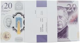 FAKE MONEY NEW 2024 £20 BILLS, PROP MONEY POUND | UK COMPANY | 100 NOTES| £2,000 Stack | For Movies, Advertising, Play, Party, Supreme, Gun, Fancy Dress, Casino Games