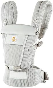 Ergobaby Porte-Bébé Adapt pour Nouveau-Nés, dès la Naissance, Ergonomique 3 Positions en Mesh SoftFlex pour Portage Ventral et Dorsal, Pearl Grey