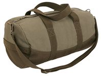 Rothco 17311 Two-Tone Canvas Duffle Bag with Brown Bottom