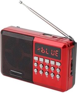 Fire Turtle Pocket Blast FM Radio with Bluetooth Speaker with Powerful Sound,FM Recording, Hidden Antenna, 6w-12 Hours (USB-C Charging) and Number Pad (AUX, SD Card, USB Input) (Red, 2.0 Channel)(Red)