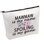 Grandma Mawmaw Gift Mawmaw Is My Name Spoiling Is My Game Best Mawmaw Ever Cosmetic Make Up Storage Bag Gift (Mawmaw Bag)