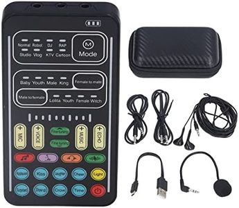 Mini Tarjeta de Sonido, Juego de Cambiador de Voz Portátil Multifunción, 8 Efectos de Sonido, 8 Modos de Efecto, para Computadora de Grabación de Ancla de Juego