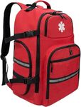 Peaoop Professional Empty First Responder Bag, EMT Trauma First Aid Carrier for Paramedics and Emergency Medical Supplies Kit, Lightweight and Durable (Backpack)