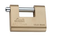 Link Armored 70mm Padlock, Hardened Shackle | Solid Brass Body with 3 Brass Keys