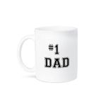 3dRose Mug_151600_2#1 Dad Number One Greatest Dad Black Text Good for Fathers Day Best Dad Award Ceramic Mug, 15-Ounce