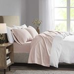 Madison Park All Season, Cozy Bedding-Set, Matching Pillow Case, Polyester, Blush, California King