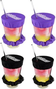 Nightcap The Original Drink Cover Scrunchie, 2 Pack – As Seen On Shark Tank And TikTok - Reusable - Wear On Wrist Or In Hair, Prevent Drink Spiking - Sanitary Pocket Keeps Cover Clean – Black, Purple