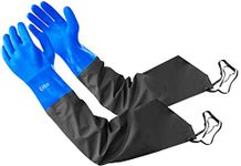 Eiito Drain cleaning gloves,Pond Gloves,Long Rubber gloves,Waterproof Gloves elbow length rubber gloves- 27 Inch Insulated Waterproof Gloves