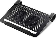 Cooler Master Notepal U2 Plus Aluminium Laptop Cooler with Movable Fans - Black - R9-NBC-U2PK-GP