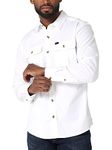 Lee Men's Working West Relaxed Fit Long Sleeve Shirt Button, Bright White, 42/44