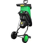 YHUEGH Electric Wood Chipper Shredder Mulcher, 2400W Multifunctional Leaf Branch Shredder, Garden Tool Wood Chipper Can Be Broken Branches