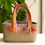 JASMEY HOMES Eco-Friendly Foldable Cotton Basket for Storage - Jute Baskets Online | Designer Baskets | Storage/Shelves Baskets | Fruit Baskets or clothes