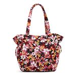 Vera Bradley Women's Glenna Satchel Purse Handbag, Rosa Floral-Recycled Cotton, One Size