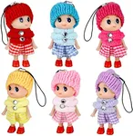 Sealive 6 PCS Small Dolls Girls - 3 Inch Fashion Dollhouse Dolls Princess - Mini Doll Surprise Gift For Kids- Little Dolls Decoration Accessories Wearing Miniature Clothes & Shoes Outfit Toys For Girl