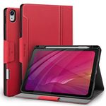 Antbox Leather Case for iPad Air 11 inch 2024, iPad Air 5th/4th Generation 10.9" Case 2022/2020 with Typing Angle Apple Pencil Holder Auto Sleep/Wake Function Stand Cover (Red)