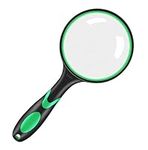 Magnifying Glass, 10X Handheld Reading Magnifier 75mm Magnifying Lens with Non-Slip Soft Rubber Handle Shatterproof Magnifying Mirror for Reading Repair Observation