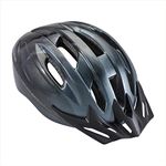 Schwinn Intercept Bike Helmet for Adult Men Women Ages 14 and Up, Can Fit Head Circumference 58-62 cm, with 10 Vents, Snap On/Off Visor, Adult Black