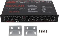 Fydun Car Audio Graphic Equalizer Universal Car Parametric Equalizer Low Pass 7‑Band Variable Gain Adjustment High Level Input EQ for Stereo System Equalizer Car Audio