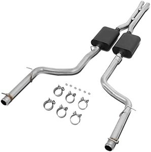 DNA MOTORING CBE-UR-010 Stainless Steel Cat Back Exhaust System [Compatible with 09-14 Dodge Challenger 5.7L]