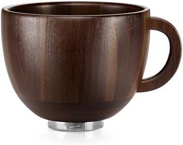 SpaceAid Wooden Bowl with Handle, Kitchen Space Aid Acacia Wood Mixing Bowls Holder for Stand Mixer, Compatible with 4.5 & 5 QT Tilt-Head Models Kitchen, Natural Wood