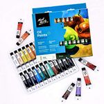 MONT MARTE Oil Paint Set – 24 pieces in 12 ml Tubes – Ideal for Oil Painting – Different Brilliant Colours with great Opacity and Smooth Consistency