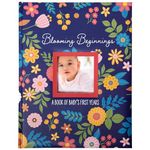 C.R. Gibson Blooming Beginnings First 5 Years Gender Neutral Baby Memory Book, 8.75" W x 11.3" L with 48 Guided Pages, Multicolor