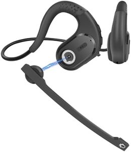 Friencity Casque Bluetooth 5.3 avec microphone magnétique pour appels téléphoniques, casque sans fil léger et confortable avec microphone antibruit DSP pour PC, ordinateur portable, bureau, réunion,