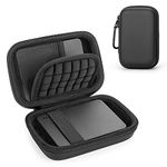 Hard Drive Case for Portable External WD Elements/WD My Passport/Toshiba Canvio Basics/Seagate Hardrive, Protective Cover Storage Bag (Black)