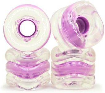 Shark Wheel 60mm, 78a Skate Board Wheels Clear with Purple Hub California Roll