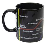 GWCC Licensed Official TFL London Underground Tube Map Mug-Black