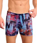 Kiniki Men's Tan Through Swim Shorts Swimwear - Mykonos