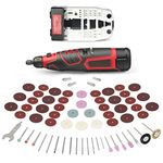 Rotary Tool 12V Cordless Multi Tool with 6 Variable Speed 5000-25000RPM 2.0Ah Battery Electric Grinder 74 Accessories, for Cutting Sanding Carving Drilling Sharpening DIY Projects (Rotary Tool 12V)