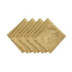 Elrene Home Fashions Caiden Elegance Damask Napkin Set of 4, 17" x 17", Gold