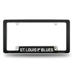 Rico Industries NHL St. Louis Blues Black 12" x 6" Chrome All Over Automotive License Plate Frame for Car/Truck/SUV