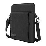 MoKo 12.9 Inch Tablet Sleeve Bag Carrying Case with Pockets Fits iPad Pro 12.9 M2 2022/2021/2020/2018,Surface Laptop Go 12.4",Galaxy Tab S8+ 12.4", Black & Gray