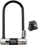 Kryptonite KryptoLok Combo Bike U-Lock, Anti-Theft Security, 12.7mm Steel Shackle, 4-Digit Resettable Combination, U-Shape, Black