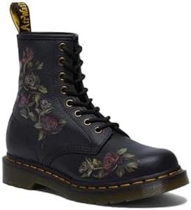 Dr. Martens Women's 1460 Leather Lace-Up Boots Combat, Decayed Roses, 8