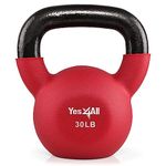 Yes4All Neoprene Coated Kettlebell Weights, Strength Training Kettlebells (30Lb - Ruby)