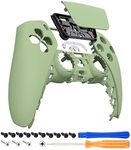 eXtremeRate Matcha Green Touchpad Front Shell Compatible with ps5 Controller BDM-010 BDM-020 BDM-030 BDM-040 BDM-050, DIY Replacement Shell Custom Touch Pad Cover Compatible with ps5 Controller