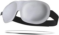 (Grey) - SMUG Active Contoured Sports Therapy 3D Blackout Sleep Mask, Grey