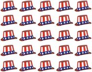 Beistle 66617-25 25-Pack Foil Patriotic Hi-Hats, Red/White/Blue