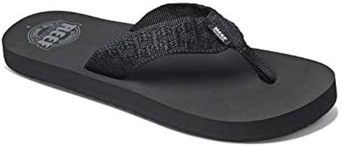 Reef Homme Smoothy Tongs, Noir (Black), 42
