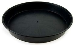 Muddy Hands Heavy Duty Black Round Plastic Plant Pot Saucer Planter Water Drip Tray Base Plate (1, 45cm)