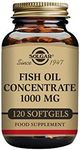 Solgar Fish Oil Concentrate 1000 mg Softgels - Pack of 120 - Supports Normal Functioning of Heart, Brain Function and Vision - Daily Wellbeing - Gluten Free