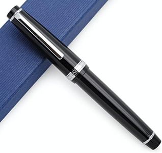 JINHAO 82 Fountain Pen with Silvery Clip (F Nib 0.5mm, Black)