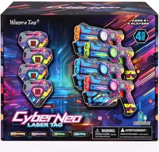 Rechargeable Laser Tag Set of 4, Gifts for 8 9 10 11 12 13 Year Old Boy Birthday, Lazer Tag Gun with Vest, Outdoor Family Games for Kids & Adults, Boy Toys Age 8-10, Teen Boy Gril 8-12 Years Gift