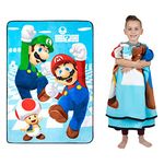 Franco Kids Bedding Ultra Soft Plush Micro Raschel Blanket, 62 in x 90 in, Super Mario