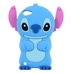 Blue Stitch Case for Apple iPod Touch 6th 5th Generation 3D Cartoon Animal Cute Soft Silicone Rubber Character Cover,Kawaii Animated Funny Cool Skin Cases for Kids Child Teens Guys Girl(Touch 6/5th)