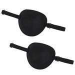 Sibba Adjustable Eye Patches for Adults Children Kids 2 PCS, Medical Eye Patch Adjustable, Adjustable Pirate Eye Patch for Left or Right Eyes Lazy Amblyopia and Cosplay